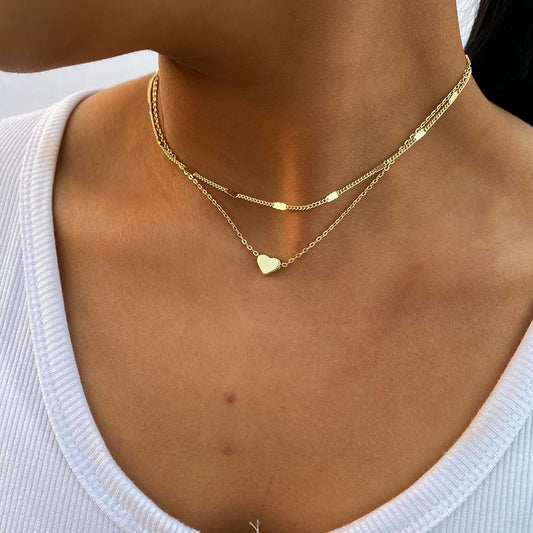 Gold necklace set